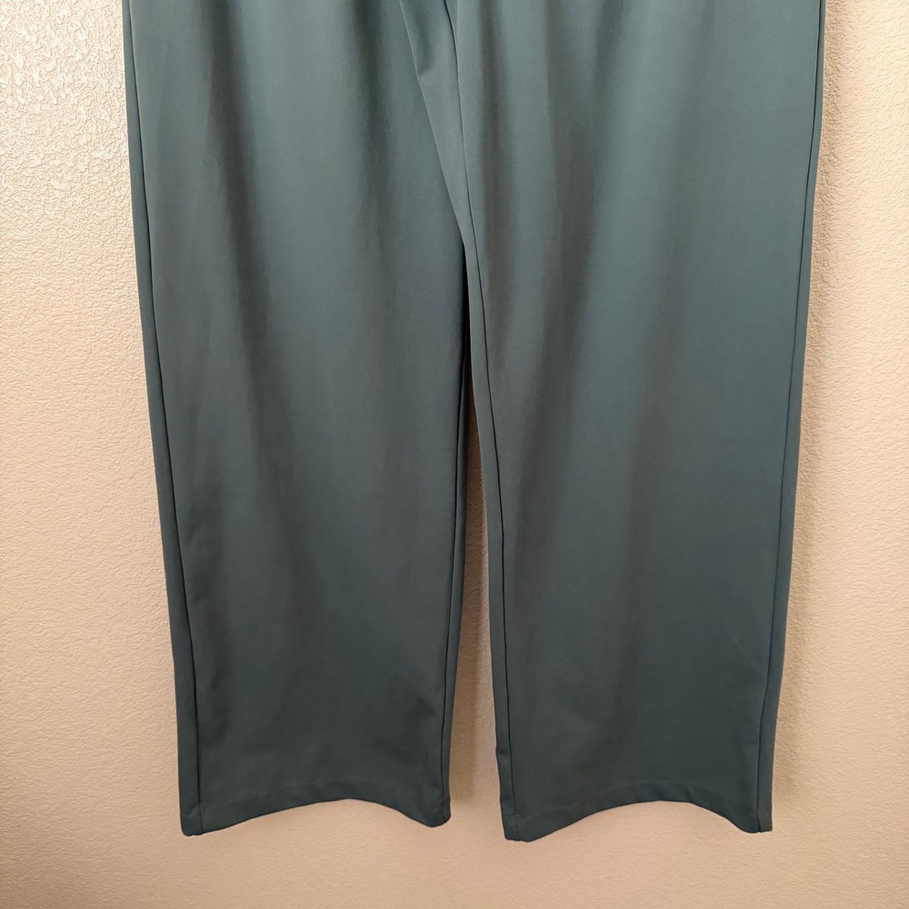 Halara Pants Medium Tall Sage Green High Waisted Pleated Wide Leg Day Stretch - Picture 5 of 9